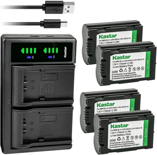 Vista 6 de Kastar LTD2 - Cargador de batería USB compatible con Panasonic CGR-S602, CGR-S602A, CGR-S602A/1B, CGR-S602E/1B, CGR-S602SE, CGR-S603, CGR-S603A/1B