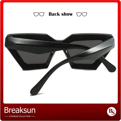 Vista 5 de Gafas de sol de ojo de gato con montura gruesa para mujer, estilo vintage, de moda, estilo retro