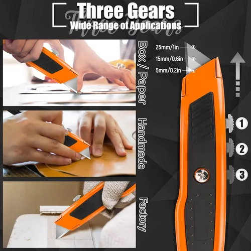 Vista 3 de JETMORE Cortador de caja, paquete de 2 cuchillos utilitarios, cortador de Naranja