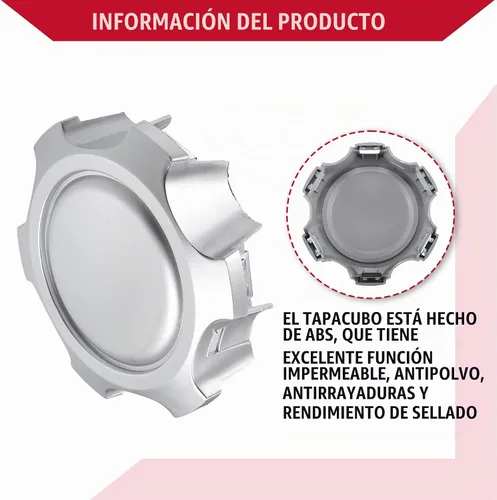 Vista 6 de 4260304030 / Tapas centrales de cubo de rueda para Toyota 4Runner 1996-2002 / Durable/plástico / 4 piezas/tono plateado