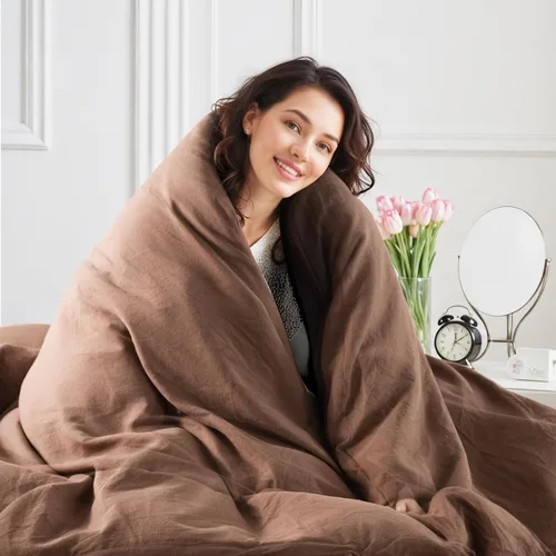 Vista 72 de NEXHOME PRO Funda de edredón Twin XL 100% algodón lavado, transpirable, duradera, texturizada, similar al lino, juego de ropa de cama para el hogar