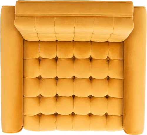 Vista 6 de Safavieh Inicio Amaris Retro Glam Caléndula Terciopelo y Negro Copetudo Accent Silla
