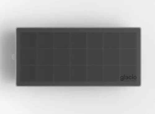Vista 6 de glacio Bandeja para cubitos de hielo, moldes pequeños de silicona con tapas, sin BPA y flexible para cócteles y bebidas, juego de 2