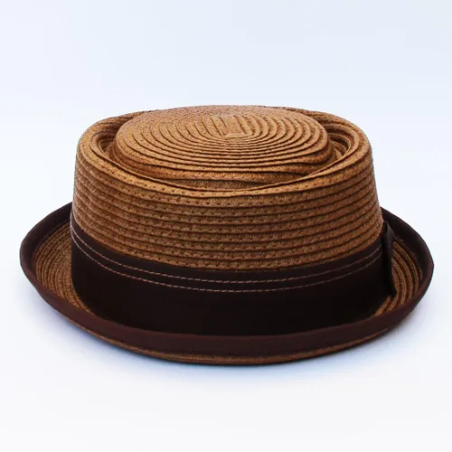 Vista 3 de DASMARCA Sombrero de cerdo retro de paja de papel de verano para hombre