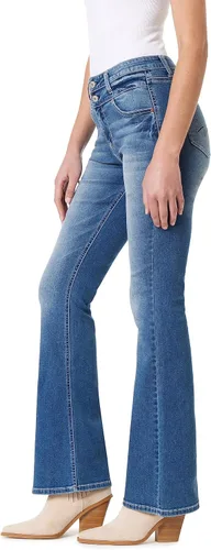 Vista 3 de WallFlower Jeans Sassy Flare Insta Soft Juniors de talle alto para mujer