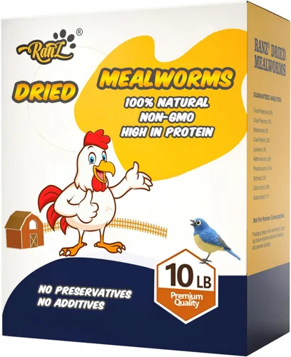 Vista 8 de RANZ 5 libras de gusanos secos sin OMGs para pollos, gusanos altos en proteína, alimento premium para pollos, alimento y golosinas perfectas