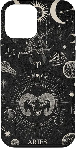 Vista 16 de Carcasa para iPhone 17 con signo del zodiaco astrológico y estético celestial de Aries