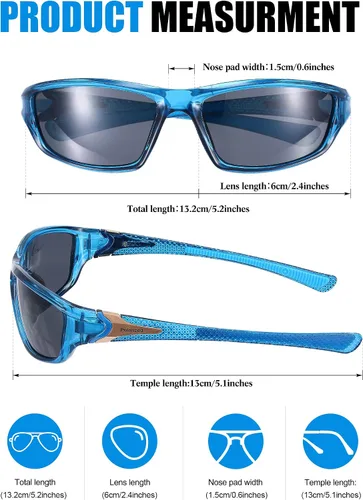 Vista 2 de 9 pares de gafas de sol deportivas polarizadas gafas de sol para correr gafas de sol tácticas polarizadas