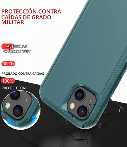 Vista 2 de Diverbox Funda para iPhone 13 [A prueba de golpes] [A prueba de caídas] [A prueba de polvo], Funda de Teléfono de Protección Resistente para Apple