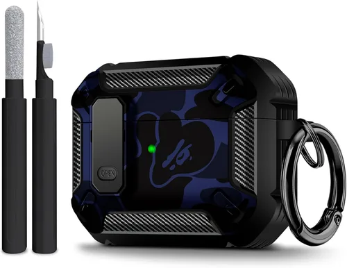 Vista 24 de Maxjoy Funda para AirPods Pro 3 (2025), funda protectora rígida compatible con Airpods Pro de 3ª generación con kit de limpiador de llavero