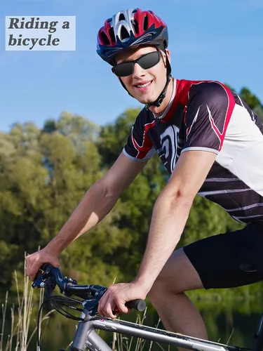 Vista 5 de Frienda Paquete de 6 lentes de sol deportivos polarizados para hombre multipack de ajuste sobre gafas de sol deportivas para hombre