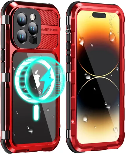 Vista 24 de WIFORT Funda impermeable para iPhone 13 Pro, cuerpo completo de metal 360 [IP68 a prueba de agua] [protector de pantalla integrado]