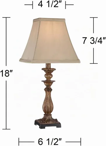 Vista 4 de Regency Hill Alzano 18" High Table Lamp Bronze Brown Accent Traditional