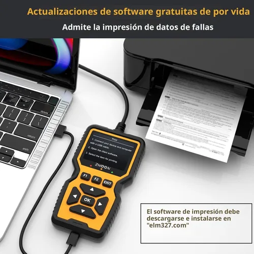 Vista 5 de ZMOON ZM201 - Herramienta de diagnóstico profesional OBD2, lector de código de motor de verificación mejorado con herramientas de diagnóstico