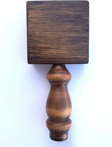 Vista 3 de Exhibición cuadrada de madera con mango de grifo de cerveza con pizarra para Kegerator y barras caseras