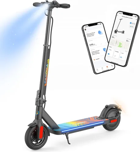 Vista 11 de Caroma Electric Scooter Adults, 350W/500W Motor, Top Speed 20/25 Mph & 30 Miles Range, 8.5" Solid Tires, Cruise Control E Scooter for Adults