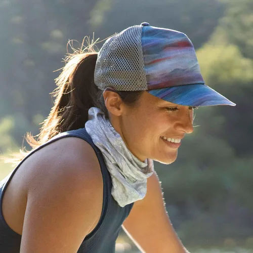 Vista 5 de BUFF CoolNet - Polaina de cuello UV, protección solar UPF 50, transpirable, versátil, máscara facial de secado rápido, blanco y gris, tamaño adulto