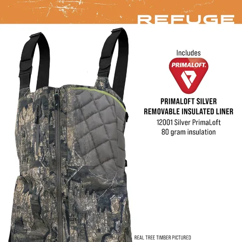 Vista 3 de FROGG TOGGS Babero de caza aislado Grand Refuge para hombre con forro extraíble Primaloft