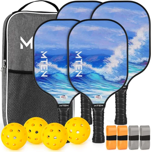 Vista 35 de Pickleball Paddles Set of 2 or 4, or Single Paddle – USAPA Approved Fiberglass Surface Pickleball Rackets Set for Men & Women