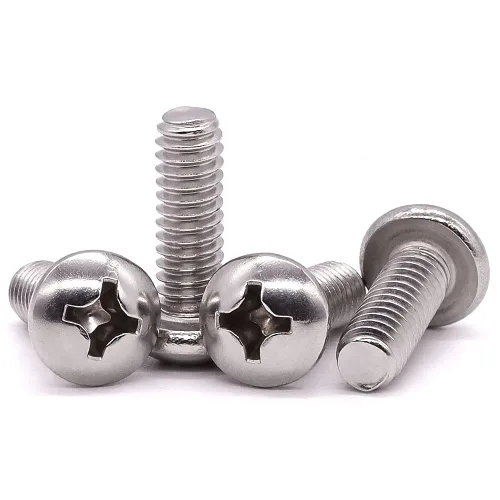 Vista 3 de Tornillo de máquina de cabeza cilíndrica #2-56 x 1/4", ranurado Phillips, acero inoxidable 304 18-8, acabado brillante, rosca completamente