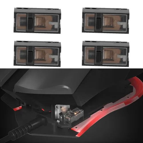 Vista 2 de Micro Traders 4PCS Micro Switch GM 8.0 Mouse Switch 80M Life 3 Pin para Gaming Mouse Botón izquierdo y derecho reparación Accesorios de repuesto