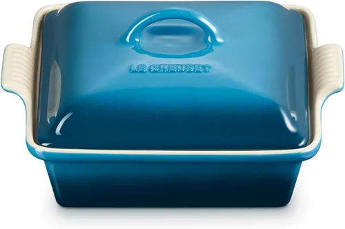 Vista 12 de Le Creuset Cacerola cuadrada cubierta de gres Heritage, 2.36L (9"), Sal Marina Sea Salt
