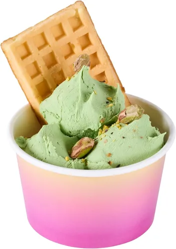 Vista 72 de Restaurantware Coppetta - Vasos de postre de 3 onzas, 50 tazas desechables para helado, tapas se venden por separado, cuencos de papel a cuadros