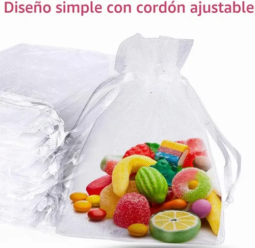 Vista 4 de LYSXP 100 bolsas de organza blanca de 3 x 4 pulgadas, bolsas de organza