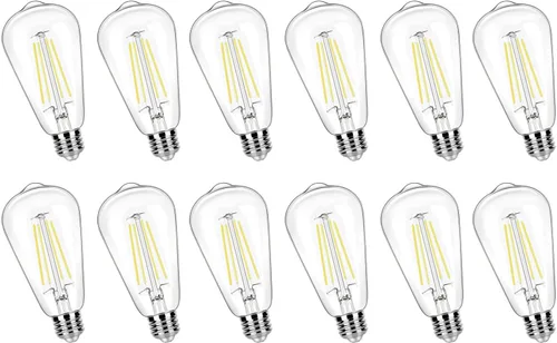 Vista 10 de [Usado] winsaLED Bombillas LED equivalentes a 25 W, 2700 K, color blanco suave, no regulables, ST19 de 2 W, bombillas Edison LED con base E26, 90