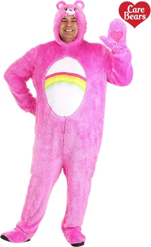 Vista 5 de Disfraz clásico de oso animador para adulto, talla grande, disfraz de oso animador alegre Mono mullido de Halloween