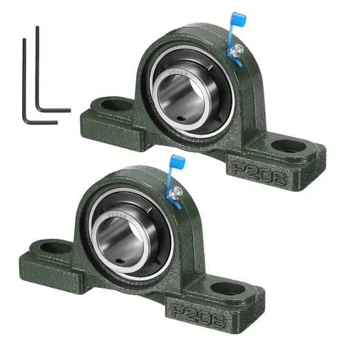 Vista 10 de uxcell 2pcs UCP201 Cojinetes de bloque de almohada de 0.472 in de diámetro propio, base de hierro fundido sólido montado rodamientos de acero cromado