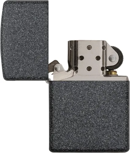 Vista 4 de Zippo Encendedor clásico de bolsillo de piedra de hierro, negro