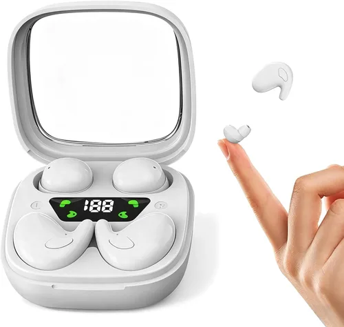 Vista 9 de Xmenha Flat Sleep - Mini auriculares invisibles pequeños y diminutos inalámbricos Bluetooth auriculares para dormir, audífonos micro más pequeños