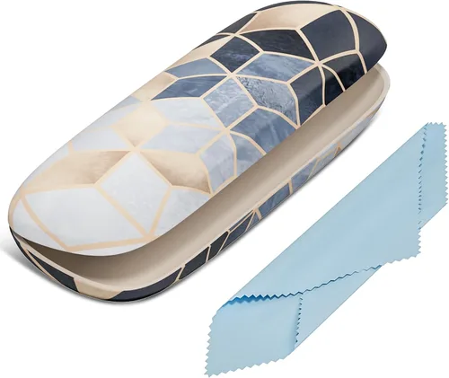 Vista 7 de Funda para gafas, funda protectora de carcasa rígida para gafas, unisex para mujeres y hombres Paquete de 3-Negro
