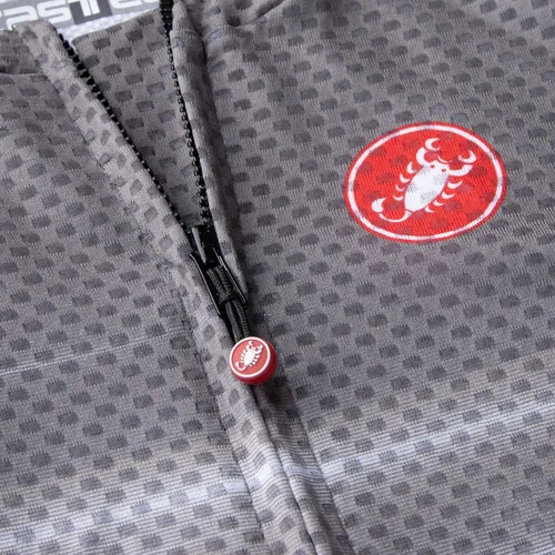 Vista 3 de Castelli Climber's 3.0 - Camiseta de edición limitada con cremallera completa para hombre, gris plomizoplateado, talla L