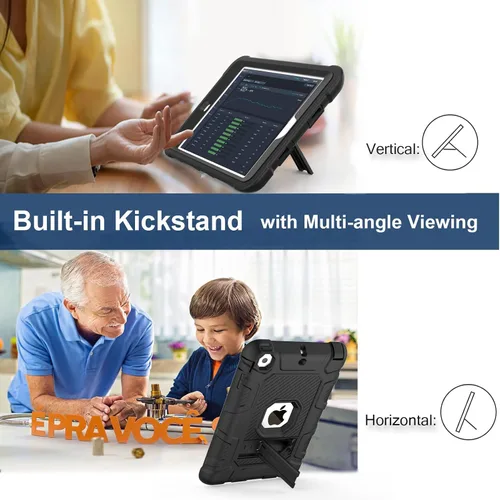 Vista 3 de TIMISM Funda para iPad mini, iPad mini 2, funda para iPad mini 3 con soporte resistente, 3 en 1, resistente a prueba de golpes, híbrida de tres #04