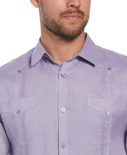 Vista 3 de Cubavera Men's 100% Linen Four-Pocket Long Sleeve Button Down Guayabera Shirt (Size Small - 5X Big & Tall)