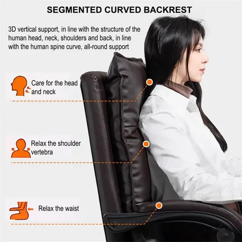 Vista 3 de Silla de oficina de respaldo alto, silla de escritorio para computadora, silla ejecutiva ergonómica, silla giratoria reclinable con reposapiés
