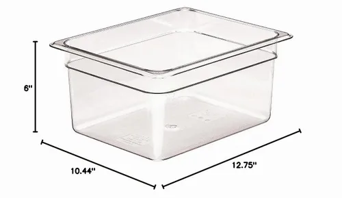 Vista 5 de Cambro (26CW135) Bandeja de comida de tamaño medio de 6" - Camwear®