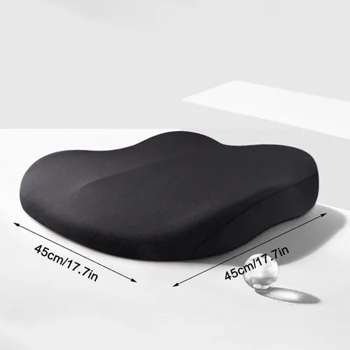 Vista 4 de Cojín de asiento de automóvil para adulto, cojín elevador de automóvil portátil, suave y antideslizante para conducir, almohadilla de asiento