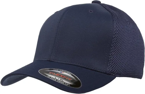 Vista 30 de Flexfit - Gorra ajustable de malla elástica en dos tonos Negro