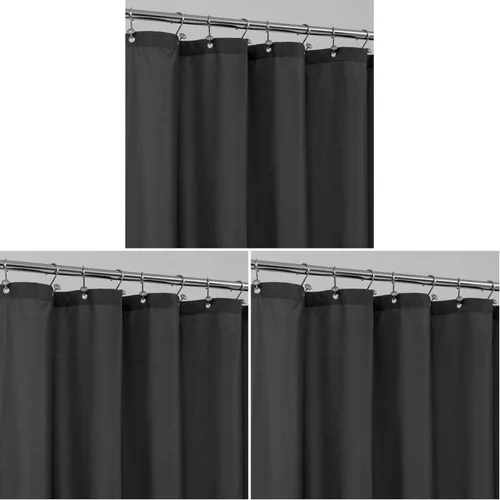 Vista 29 de ALYVIA SPRING Forro de Cortina de Ducha de Tela Extra Largo Impermeable - 72" x 96", Suave y Ligero Cortina de Ducha X-Larga con 3 Imanes, Lavable a
