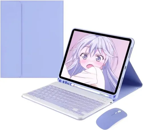 Vista 14 de Funda para teclado Galaxy Tab S6 Lite 2024/2022/2020 con ratón, funda magnética desmontable para teclado con soporte para S Pen y mouse para Galaxy