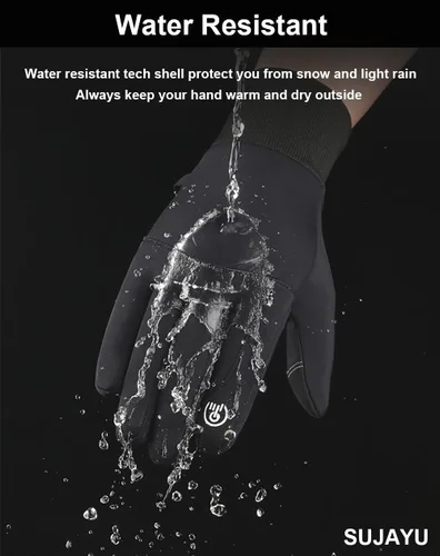 Vista 4 de Guantes de invierno para hombres y mujeres Guantes impermeables para pantalla táctil, correr, ciclismo, conducción y congelador caliente