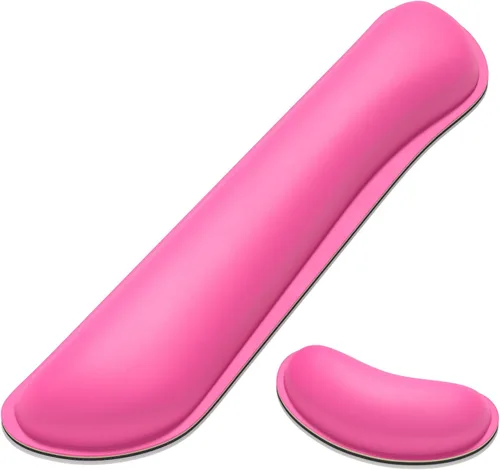 Vista 27 de Dapesuom Reposamuñecas para ratón, soporte ergonómico de espuma viscoelástica para muñeca de ratón, almohadilla de descanso para mano de cuero tipo