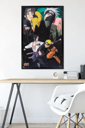 Vista 6 de Trends International Naruto - Póster de pared de acción, 22.375 x 34 pulgadas, versión enmarcada en negro Versión con marco negro