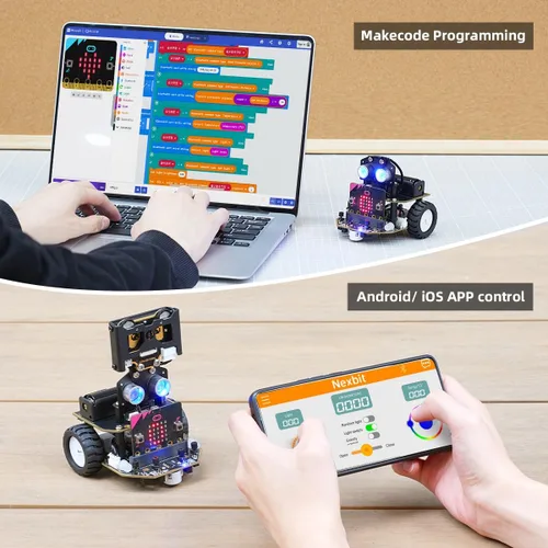 Vista 6 de LewanSoul Microbit - Kit de robot inteligente, programable STEM Coding Car para principiantes y adolescentes mayores de 12 años, juego de ingeniería