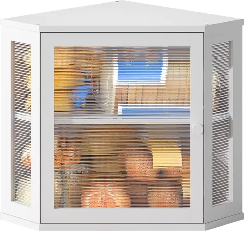 Vista 10 de Caja de pan de esquina BMOSU para encimera de cocina de doble capa de bambú contenedor de pan de madera de gran capacidad (negro, mediano)