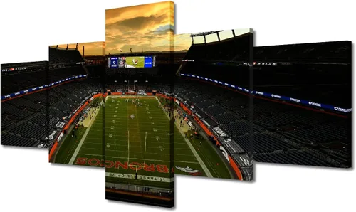 Vista 75 de TUMOVO Allegiant Stadium Arte de Lienzo para Pared de Sala de Estar Equipo de Fútbol Americano Pintura Moderna Nevada Las Vegas Cuadro Deportivo