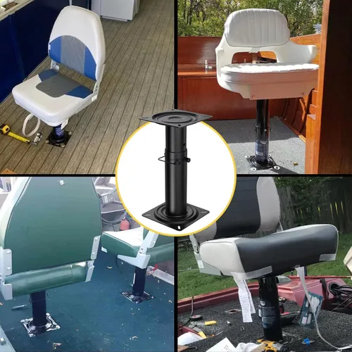 Vista 3 de Pedestal ajustable para asiento de barco, altura ajustable de 11 ½ a 17 ½ pulgadas, pedestal ajustable para asiento de barco